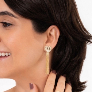 CORAÇÃO DESIGN AMASSADO FLUIR BANHADO A OURO