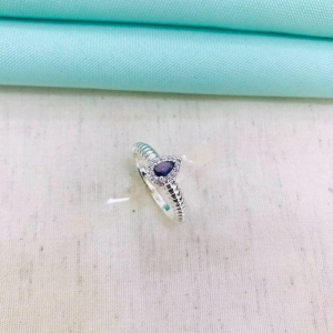 ANEL LUMINA ROXO BANHADO PRATA