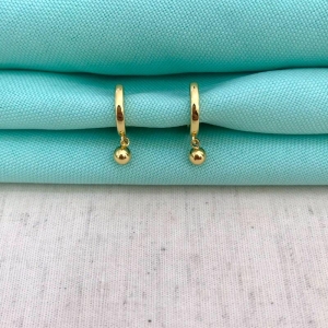 ARGOLA ESFERA P BANHADO A OURO