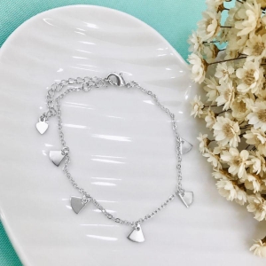PULSEIRA ELO CADEADO DETALHES BANHADA PRATA
