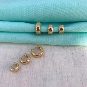 TRIO ARGOLA MAXI BANHADO A OURO