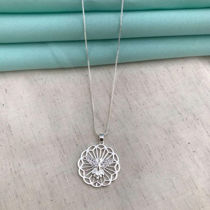 COLAR ESPÍRITO SANTO BANHADO A PRATA