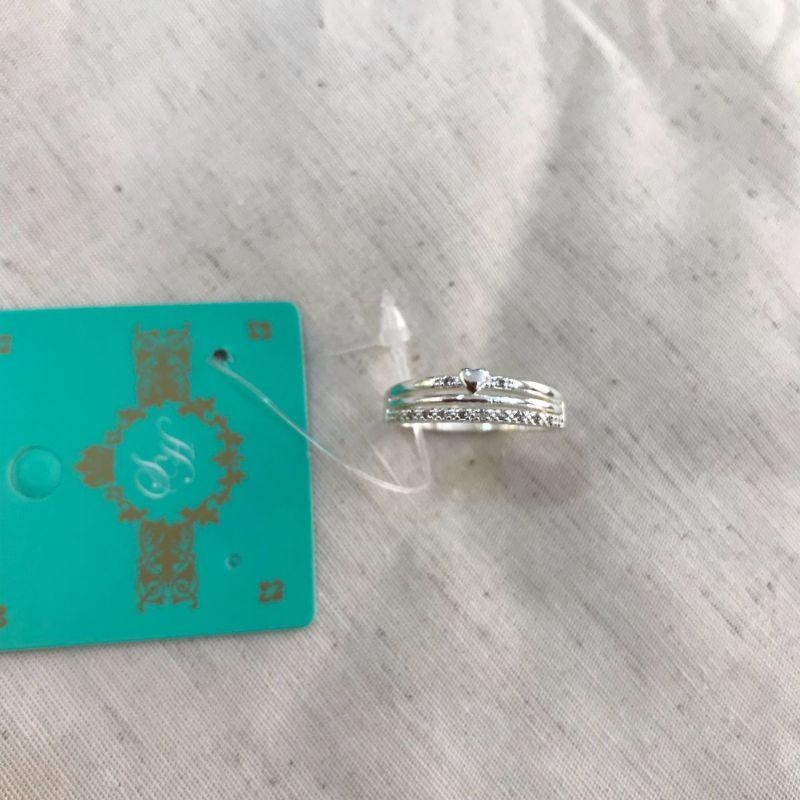 ANEL DUPLO PASSION ZIRCÔNIA BANHADO A PRATA