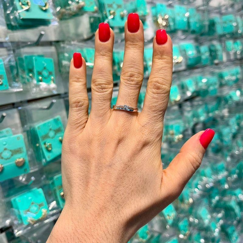 ANEL DUPLO PONTO DE LUZ BANHADO A PRATA