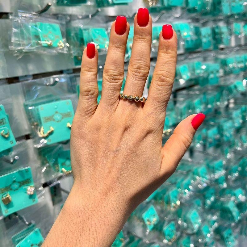 ANEL ESFERAS ZIRCÔNIA BANHADO A OURO