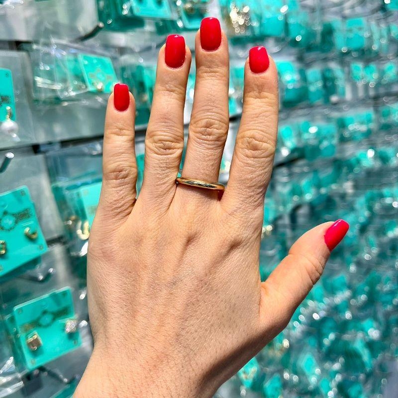 ANEL PUFFER LISO BANHADO A OURO