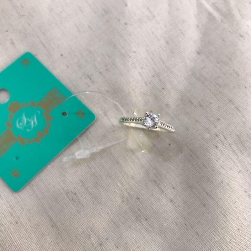 ANEL SOLITÁRIO VERO AMORE ZIRCÔNIA BANHADO A PRATA