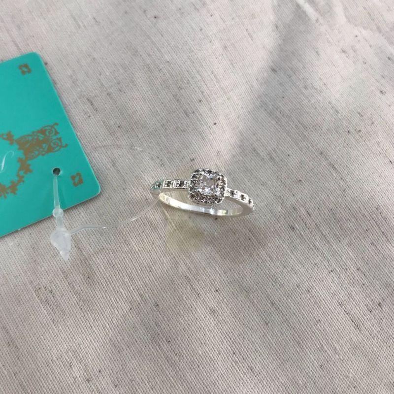 ANEL SOLITÁRIO ZIRCÔNIA BANHADO A PRATA