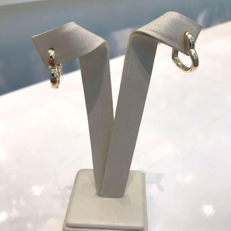 ARGOLA CORAÇÃO LISA BANHADO A OURO