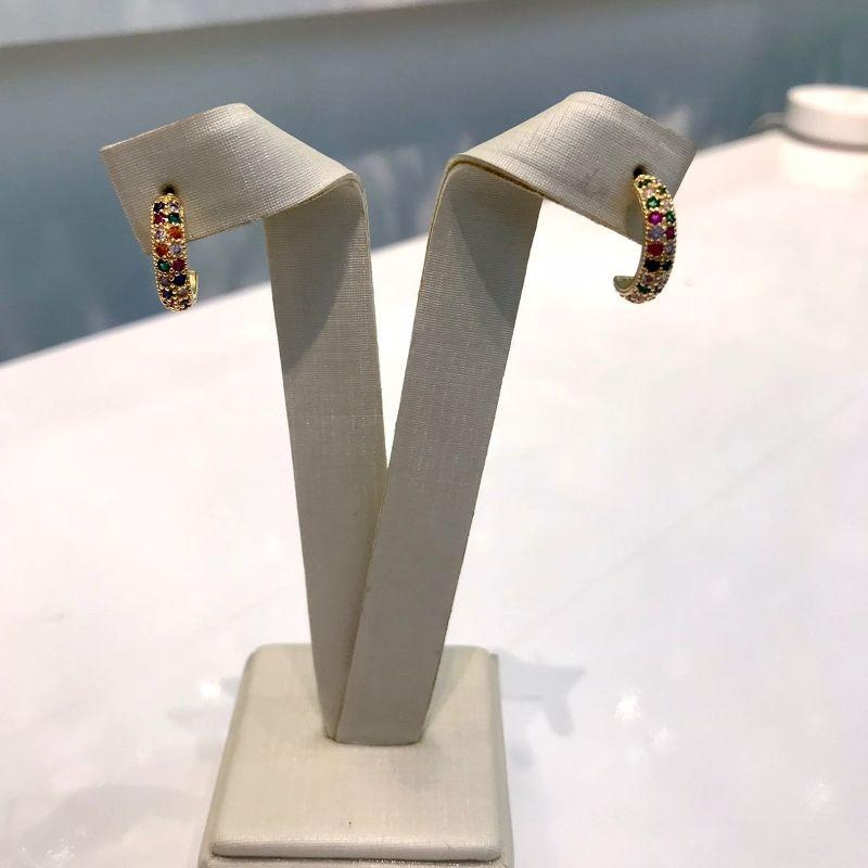 ARGOLA ENALTECER EM ZIRCÔNIA COLORIDA BANHADO A OURO