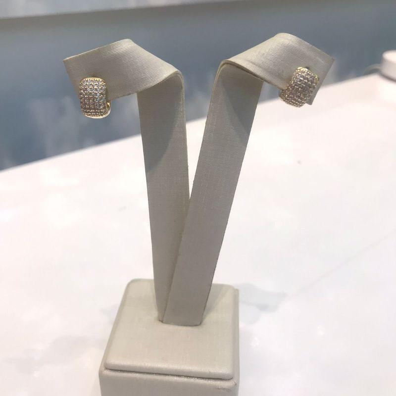 ARGOLA REDONDA EM ZIRCÔNIA BANHADO A OURO