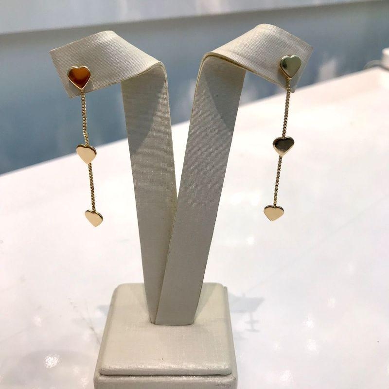 BRINCO CORAÇÕES BANHADO A OURO