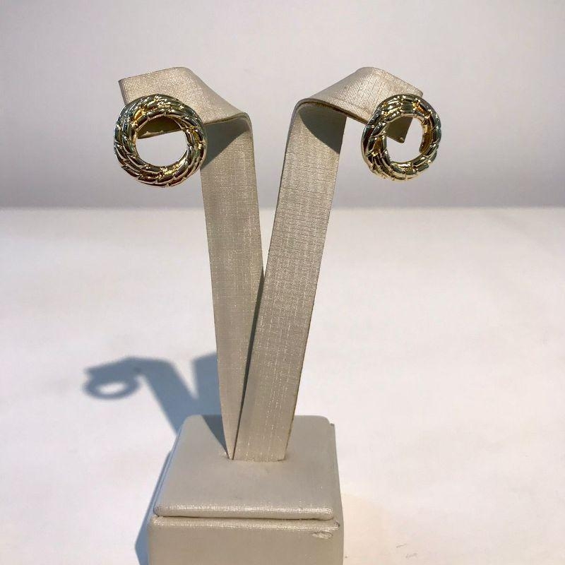 BRINCO REDONDO TRANÇADO BANHADO A OURO