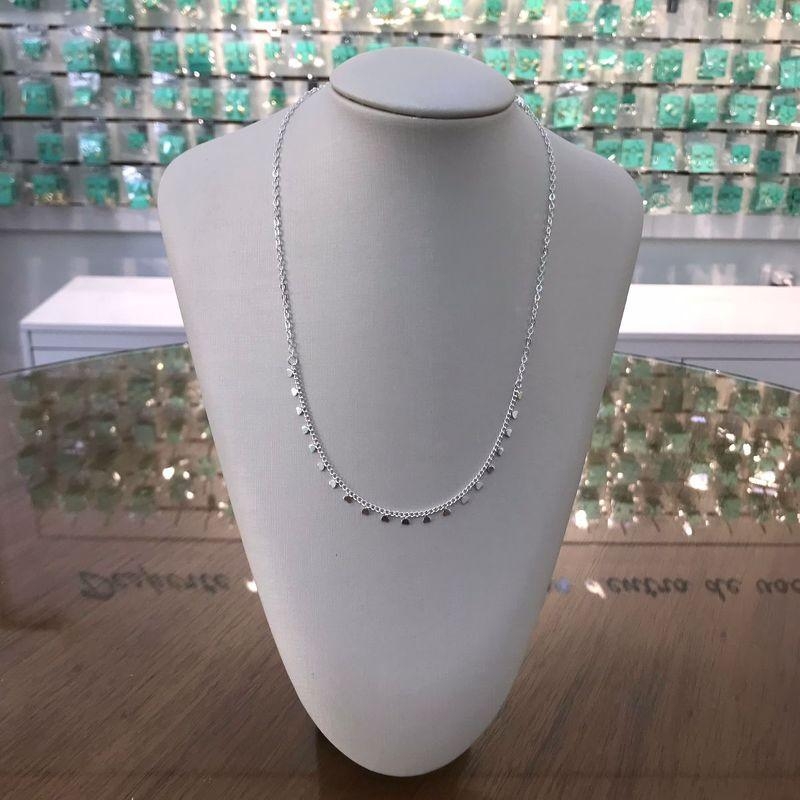 CHOKER CORAÇÃO CARÍCIA BANHADO A PRATA