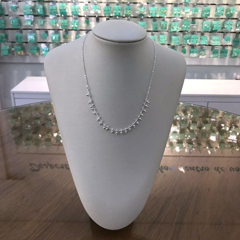 CHOKER MINI ESFERA BANHADO A PRATA