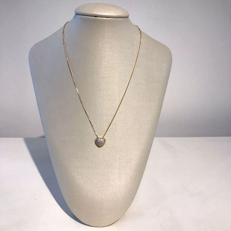 COLAR CORAÇÃO GOLD CRAVEJADO EM ZIRCÔNIA BANHADO A OURO