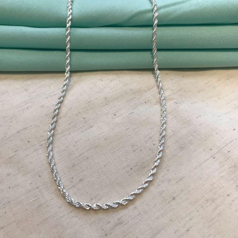 COLAR CORDÃO BAIANO INFINITO BANHADO A PRATA