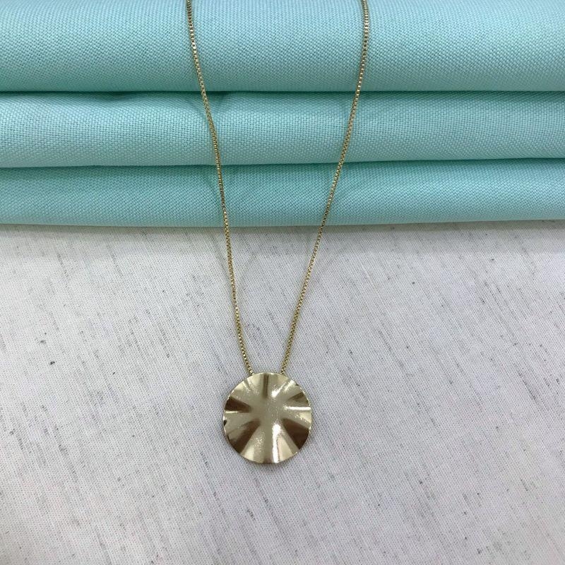 COLAR DESIGN AMASSADO BANHADO A OURO