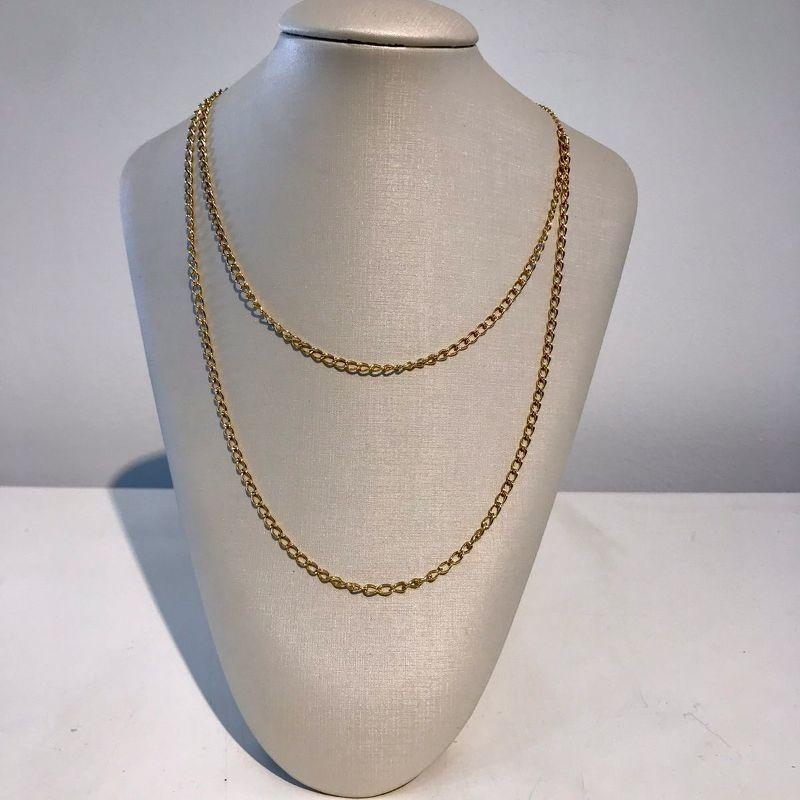 COLAR DUPLO DE ELOS BANHADO A OURO