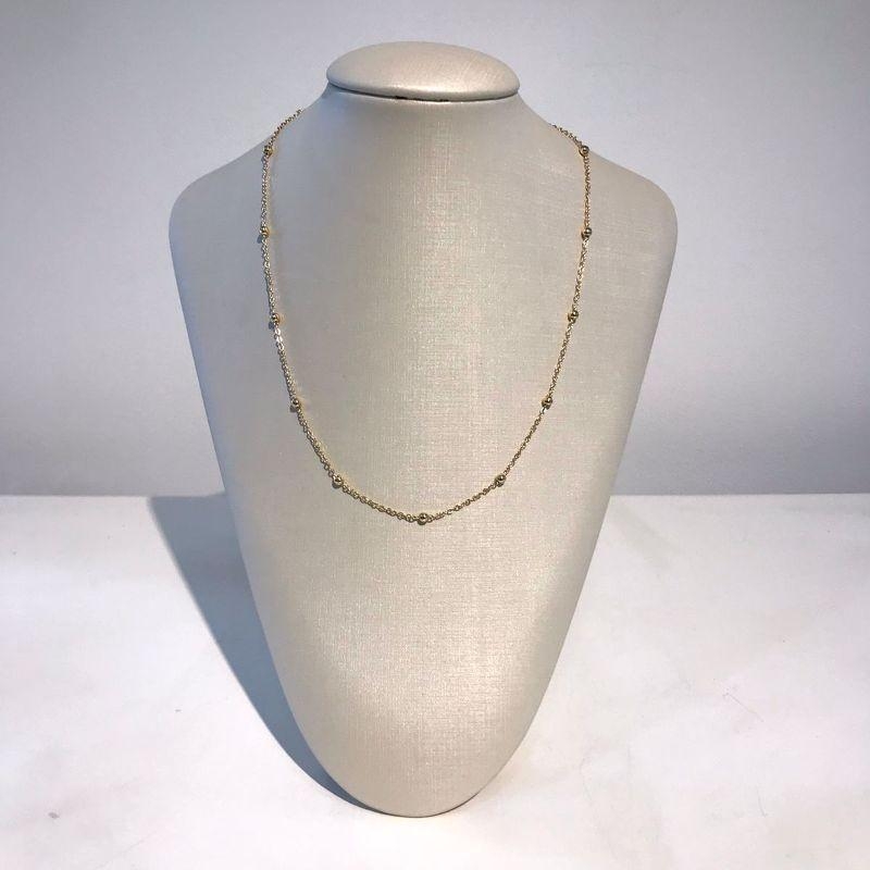 COLAR MINI ESFERA BANHADO A OURO