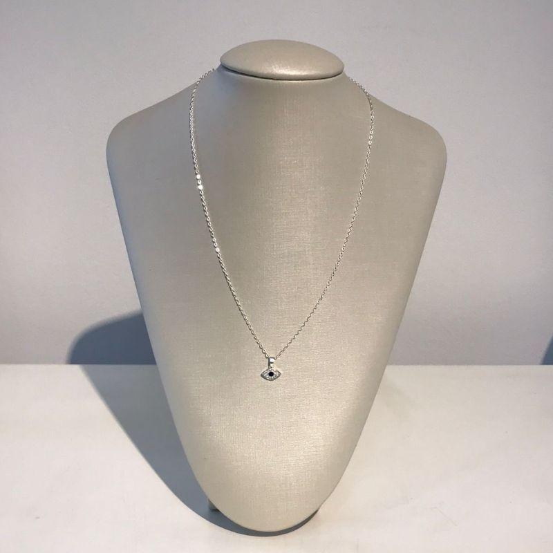 COLAR OLHO GREGO ZIRCÔNIA BANHADO A PRATA