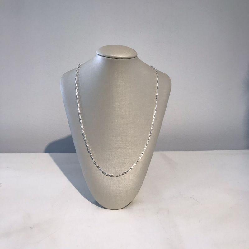 CORRENTE CARTIER FECHO GAVETA MASCULINO BANHADO A PRATA