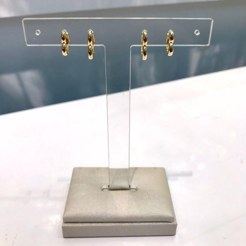 DUPLA DE CORAÇÃO LISO BANHADO A OURO