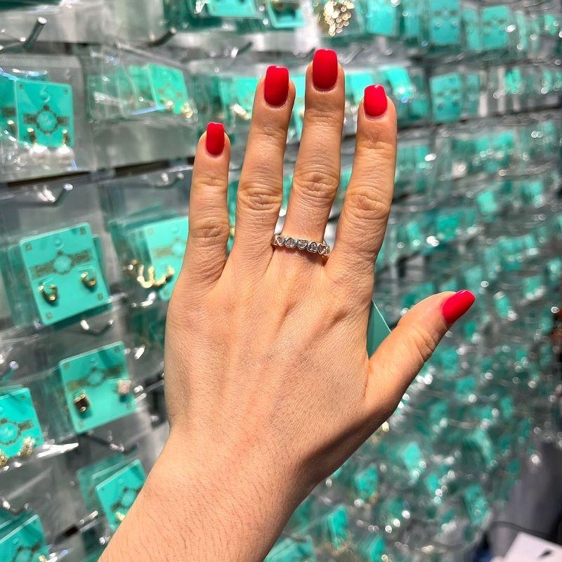 MEIA ALIANÇA CORAÇÕES BANHADO A PRATA