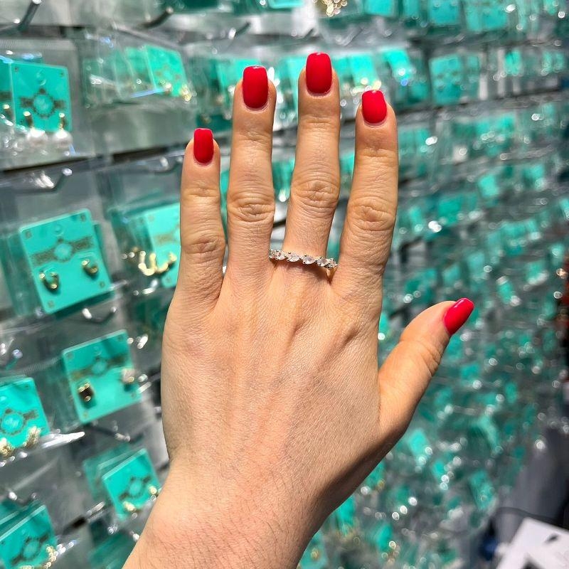 MEIA ALIANÇA GOTAS ZIRCÔNIA BANHADO A PRATA