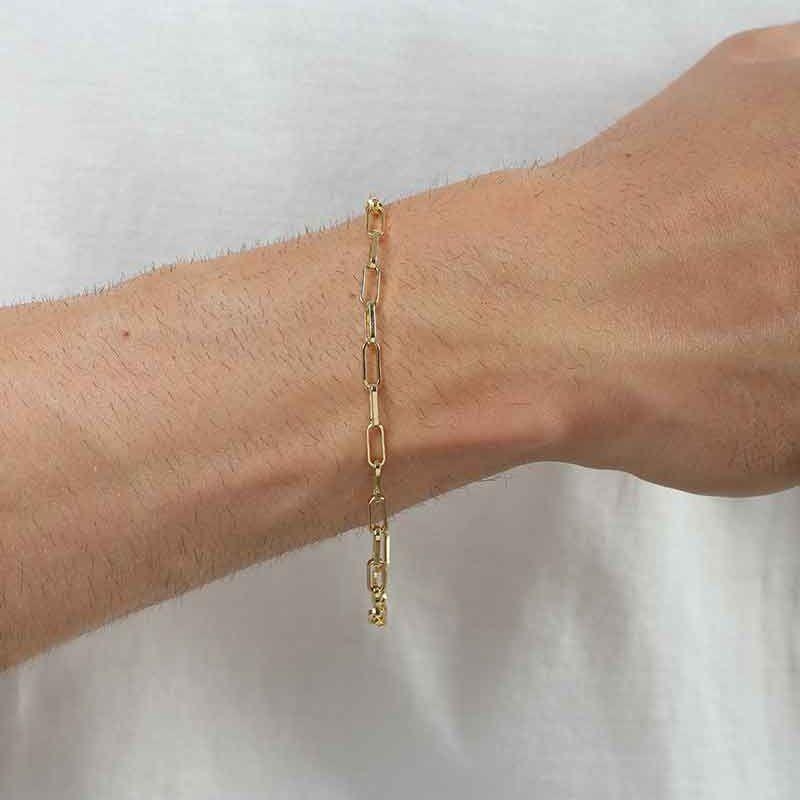 PULSEIRA CARTIER FECHO GAVETA MASCULINO BANHADO A OURO