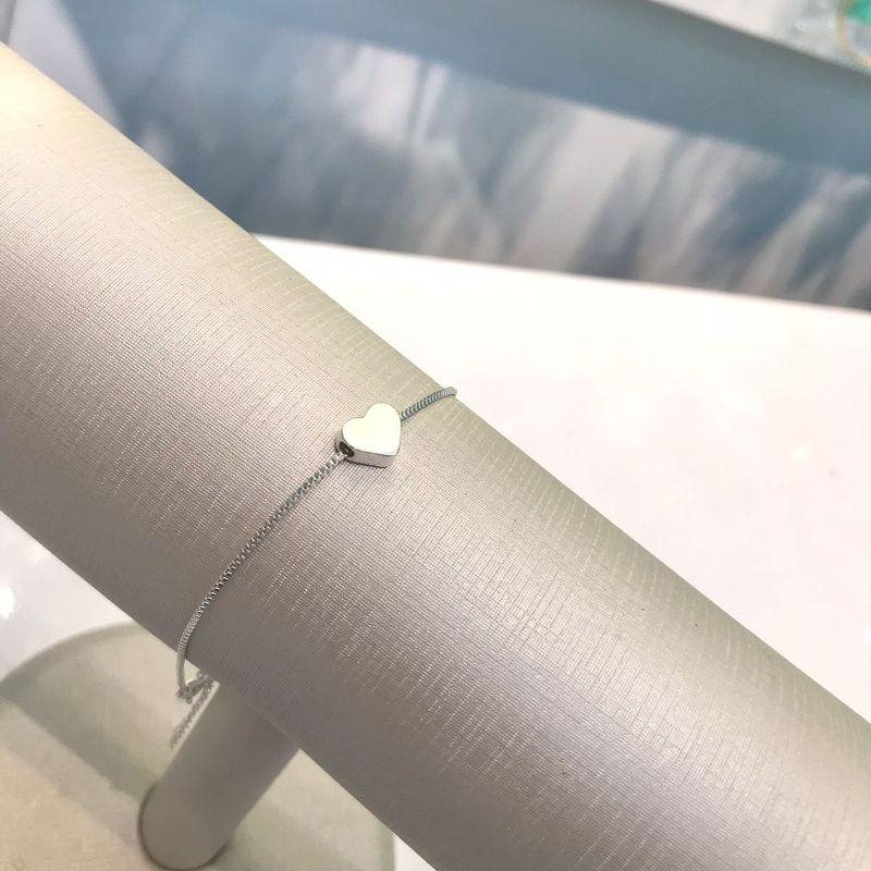 PULSEIRA CORAÇÃO JEWELRY ANHADO A PRATA