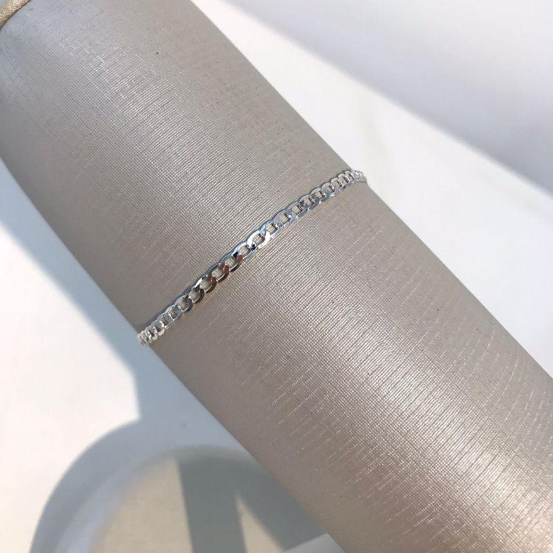 PULSEIRA GRUMET REFINADA BANHADO A PRATA