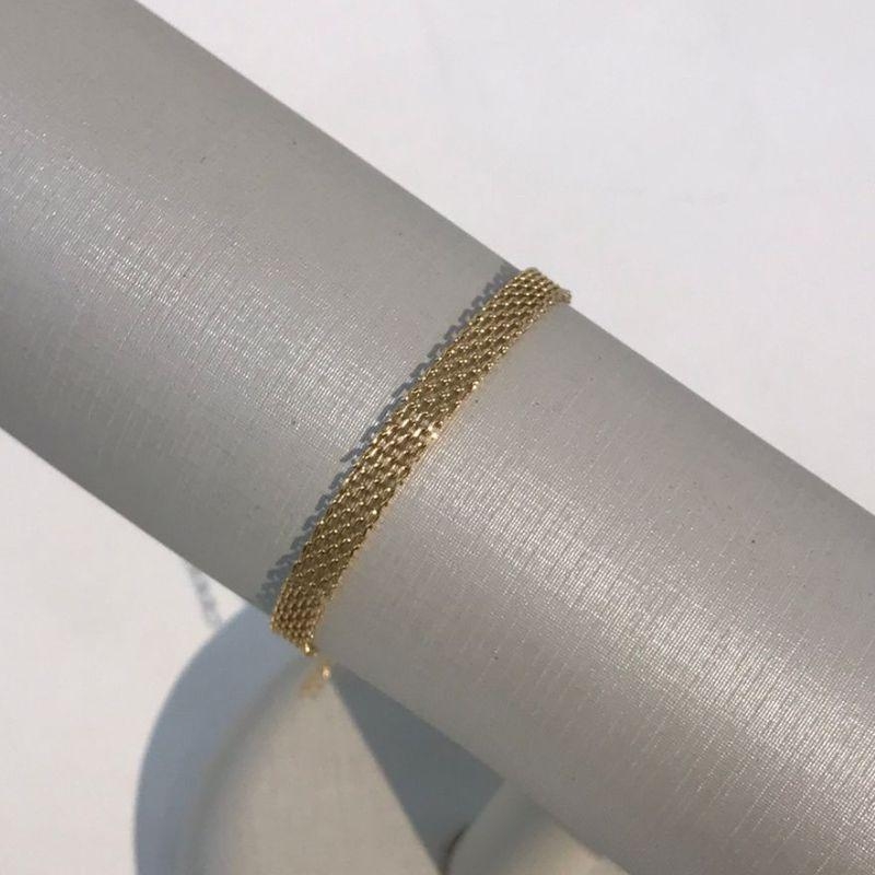 PULSEIRA MALHA GLAMOUR BANHADO A OURO