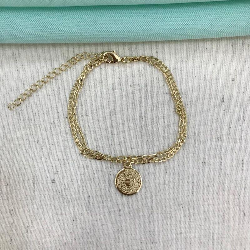 PULSEIRA PAI NOSSO CARTIER E GRUMMET BANHADO A OURO