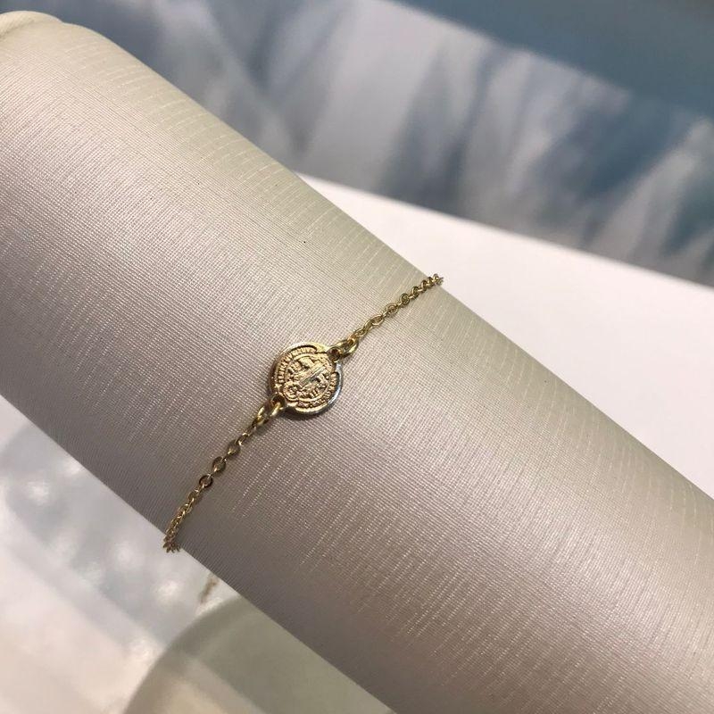 PULSEIRA SÃO BENTO BANHADO A OURO