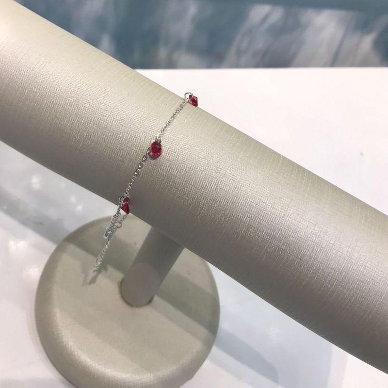 PULSEIRA TIFFANY PINK BANHADO A PRATA