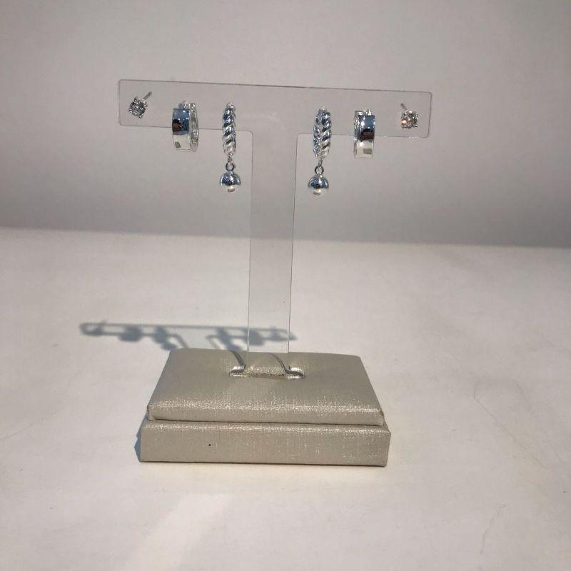 TRIO DE ARGOLA FELICITÁ BANHADO A PRATA