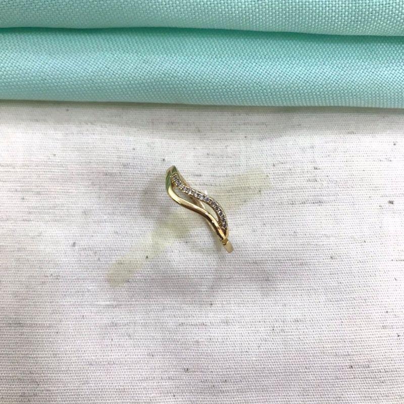 ANEL TRANSFORMAR ZIRCÔNIA BANHADO A OURO