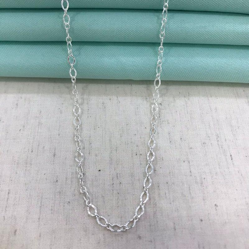 CHOKER DE ELO OVAL BANHADO A PRATA