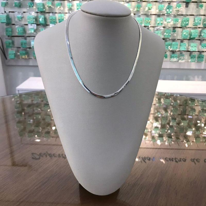 COLAR FITA GLAMOUR BANHADO A PRATA