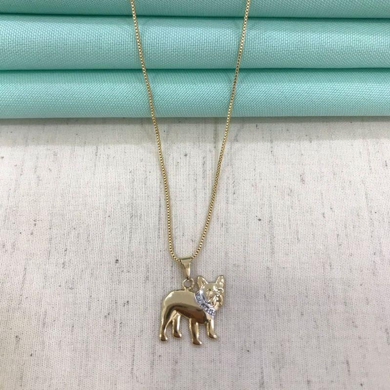 COLAR PETLOVE BANHADO A OURO