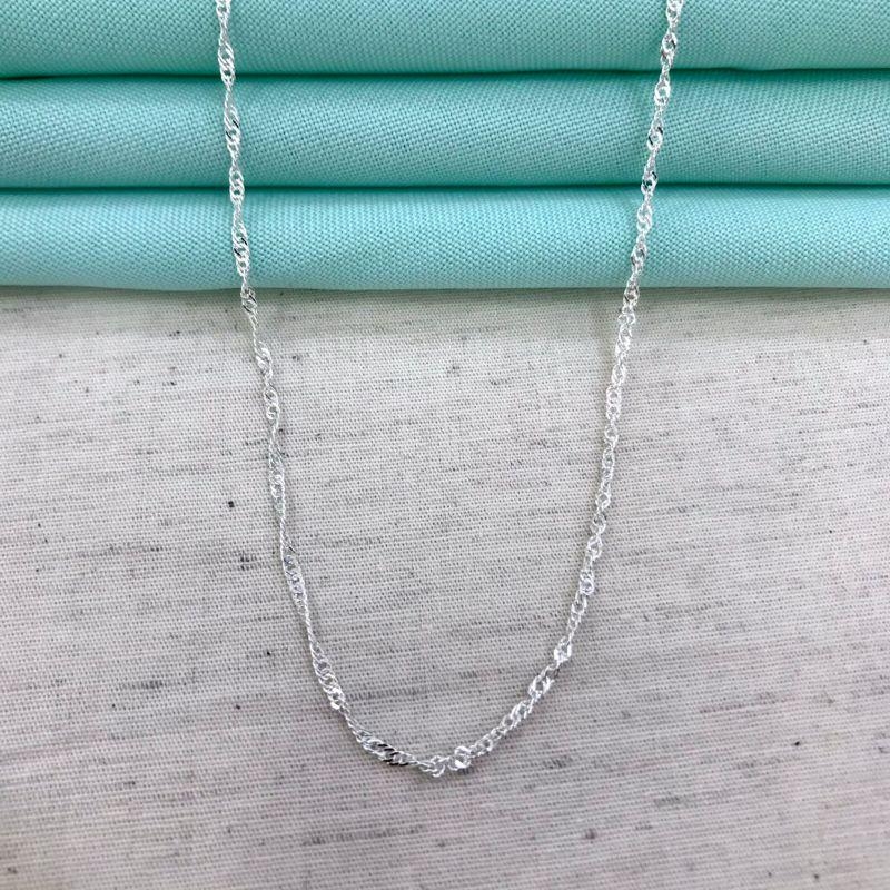 CORRENTE SINGAPURA BANHADO A PRATA