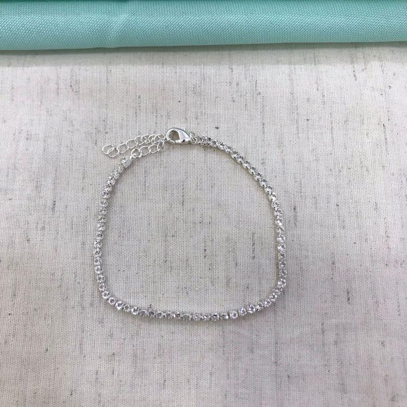 PULSEIRA RIVIERA ZIRCÔNIA BANHADO A PRATA