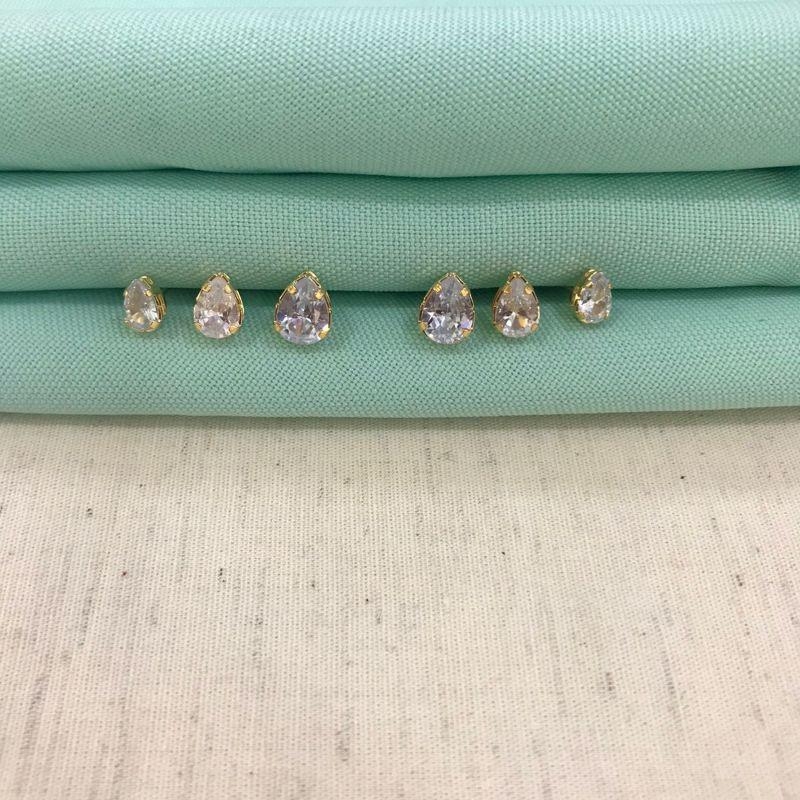 TRIO GOTA BANHADO A OURO