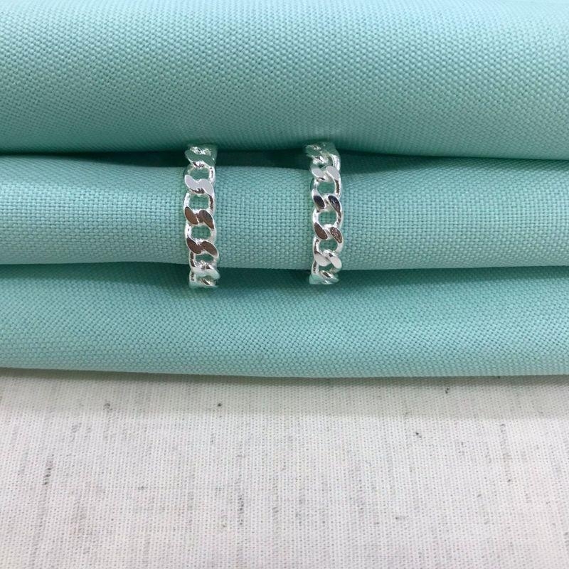 ARGOLA ELOS LUXO BANHADO A PRATA