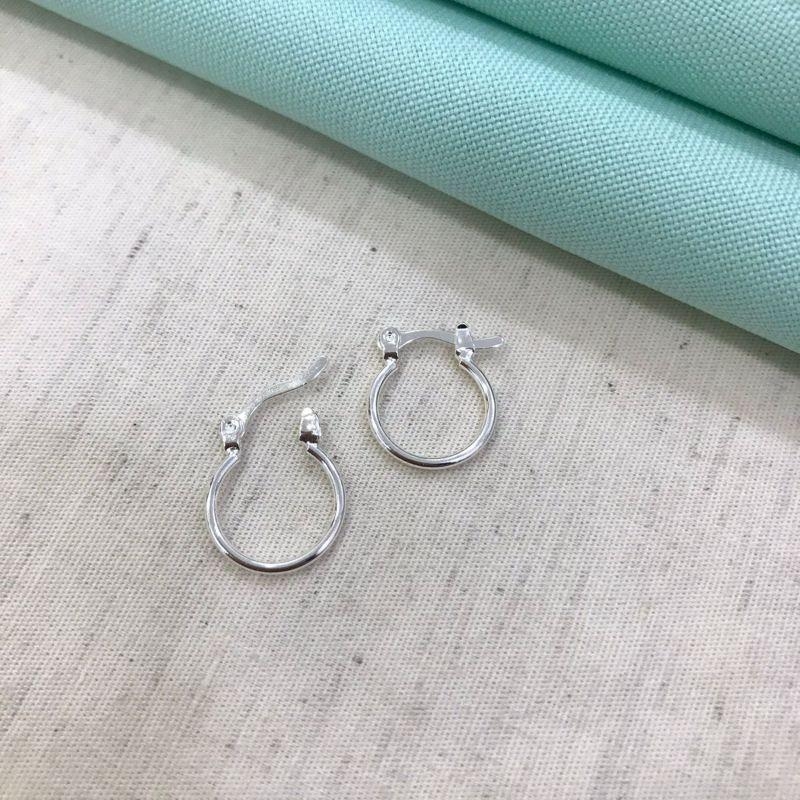 ARGOLA FECHO ITALIANO BANHADO A PRATA