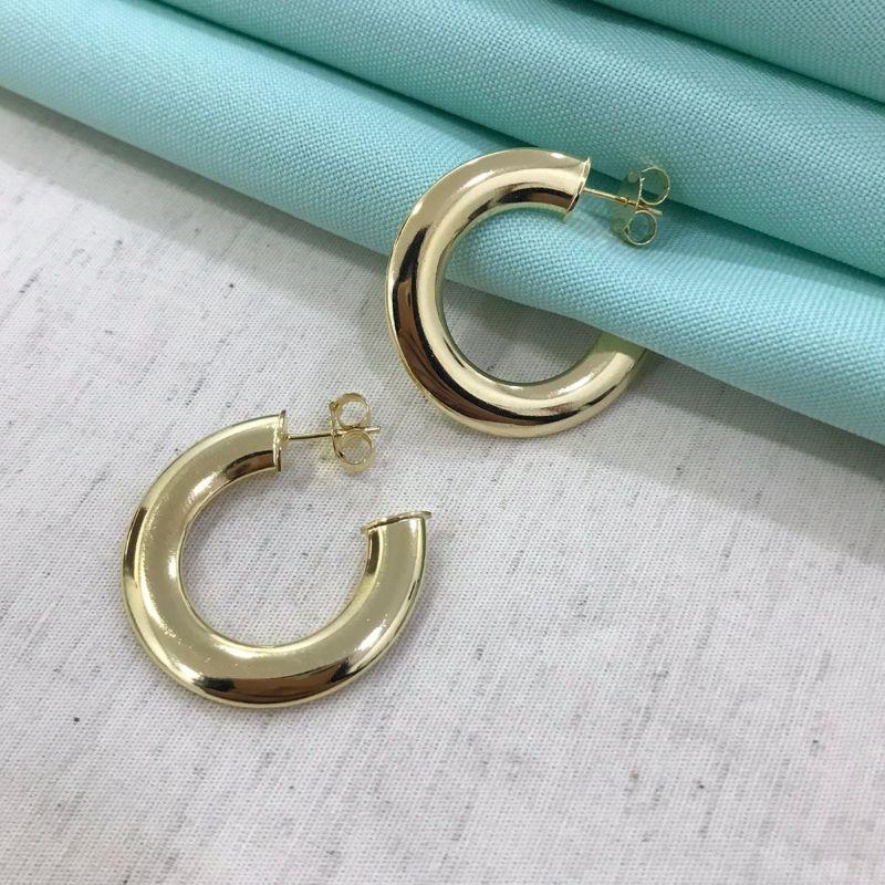 ARGOLA MAXI GOLD BANHADO A OURO