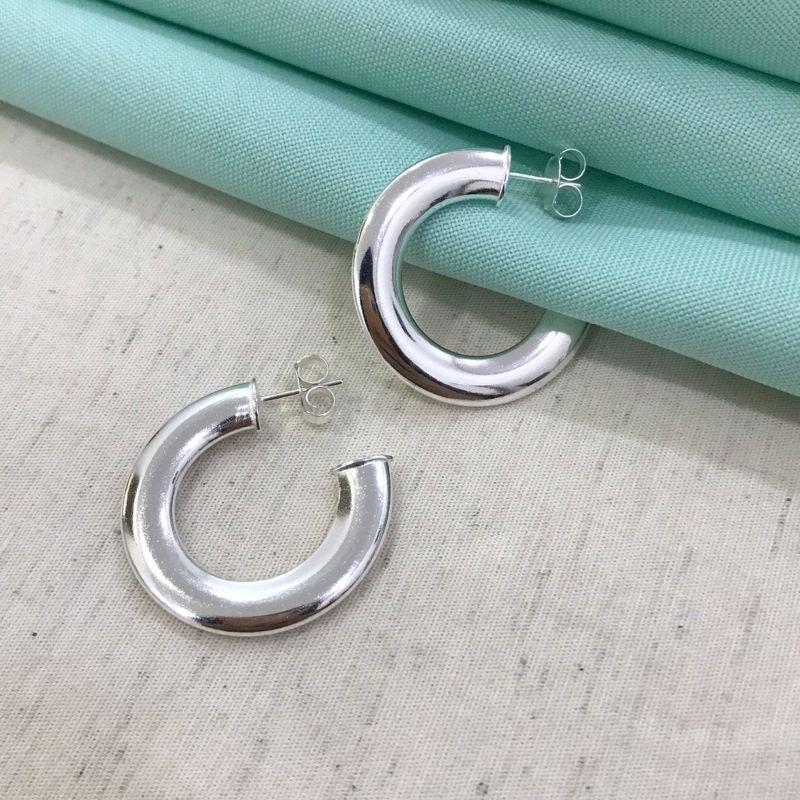 ARGOLA MAXI GOLD BANHADO A PRATA