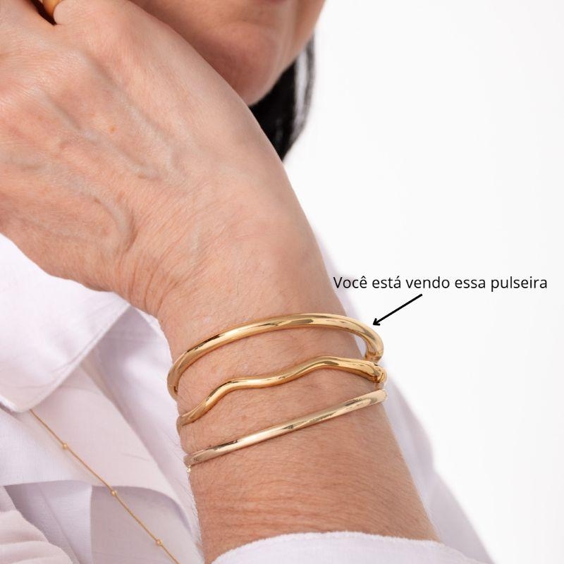 BRACELETE LISO BANHADO A OURO