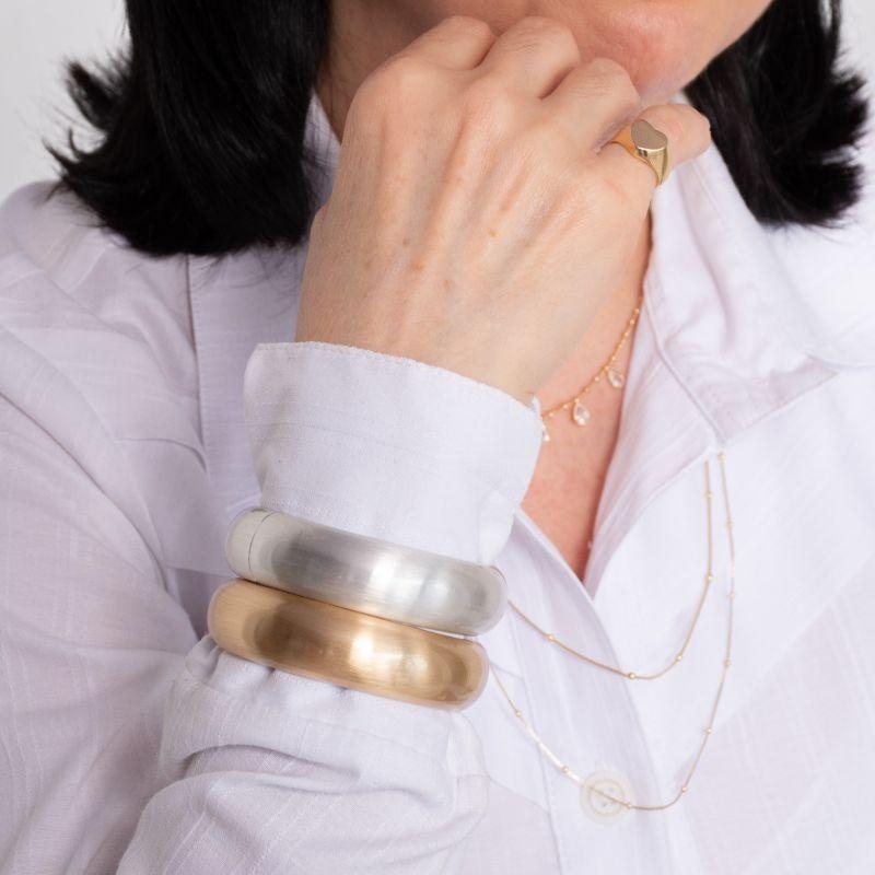 BRACELETE MAXI FOSCO BANHADO A OURO